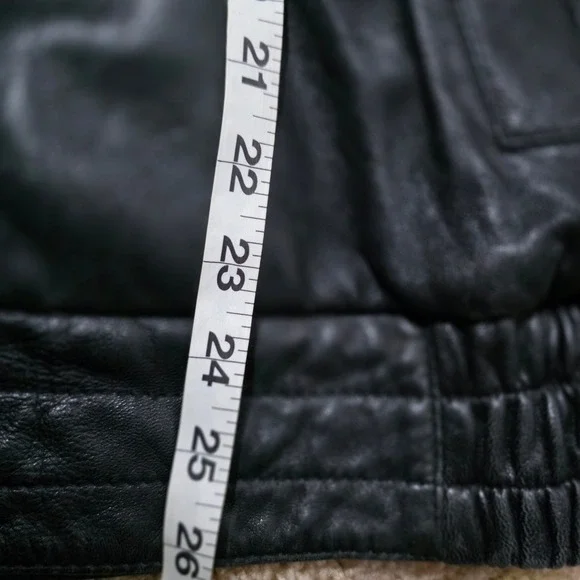 Alamo Landing‎ Leather Jacket Mens Black Thinsulate Lined Moto Bomber Medium VTG